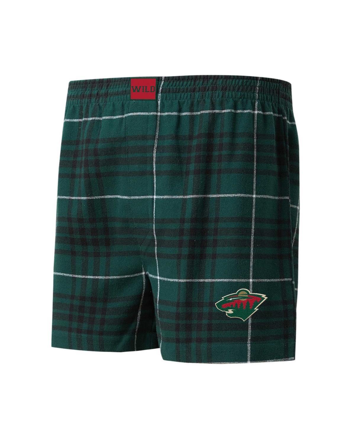 Mens Concepts Sport /Black Minnesota Wild Concord Flannel Boxers Product Image