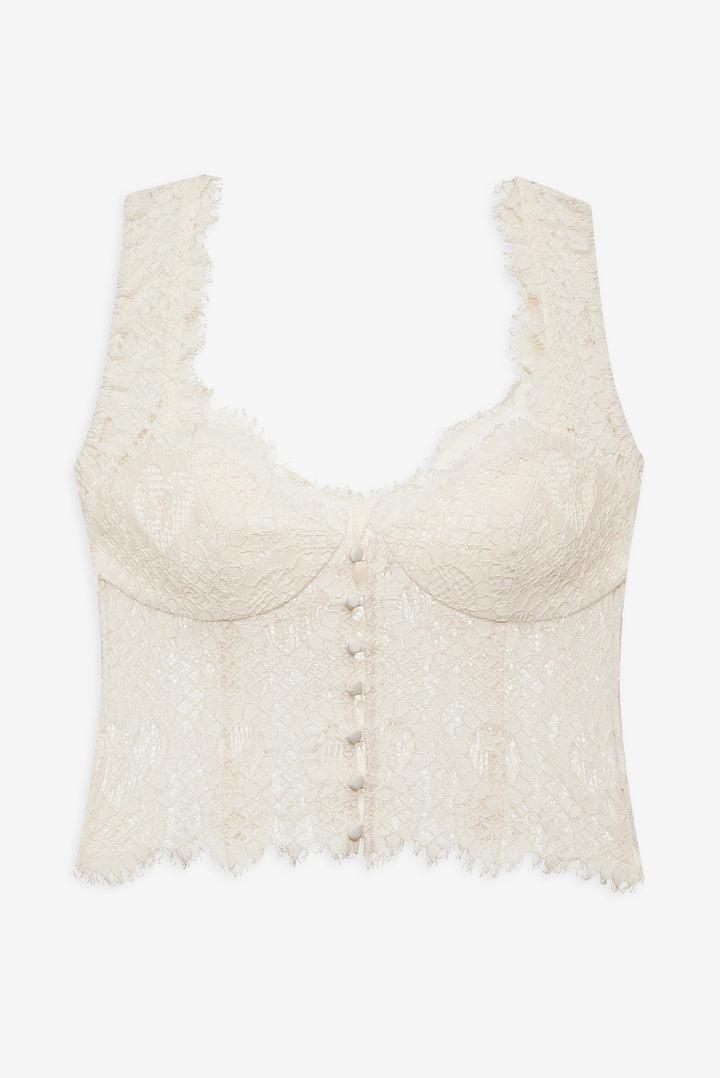 Waverly Lace Top — Ivory Product Image