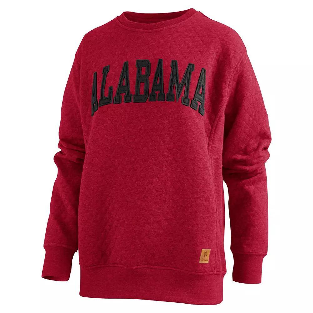 Women's Pressbox Crimson Alabama Crimson Tide Moose Quilted Pullover Sweatshirt,  Product Image
