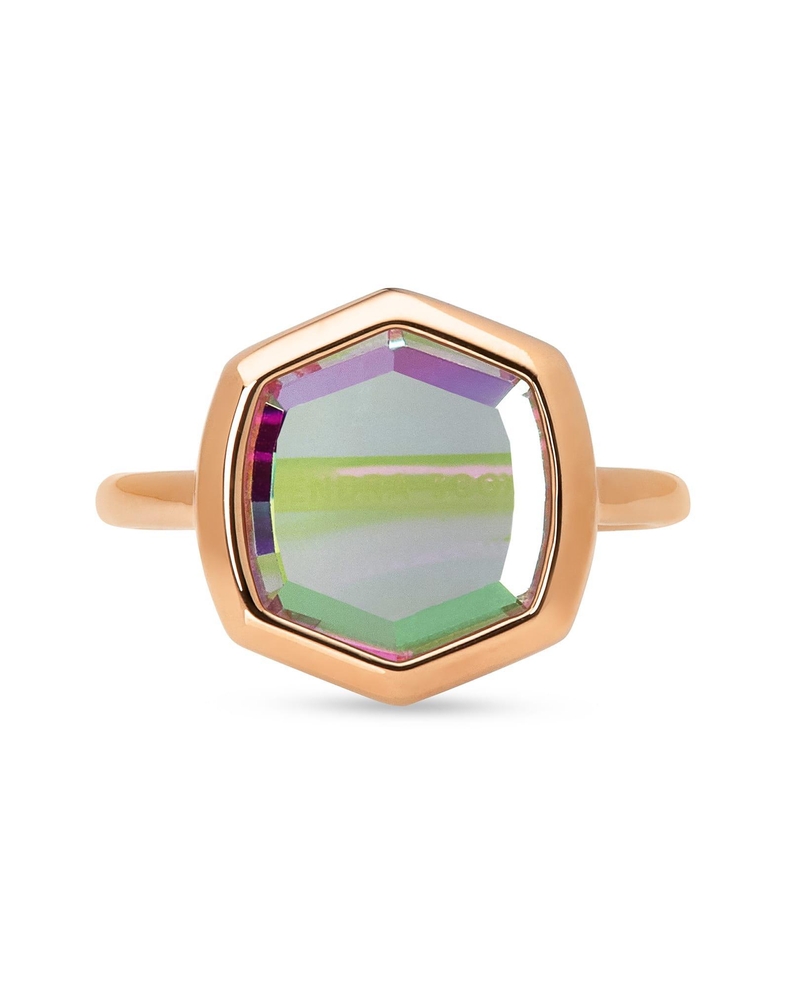 Davis Sterling Silver Cocktail Ring in Ivory Mother-of-Pearl Product Image