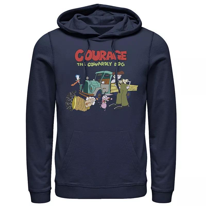 Mens Courage The Cowardly Dog Scene Logo Hoodie Grey Heather Product Image