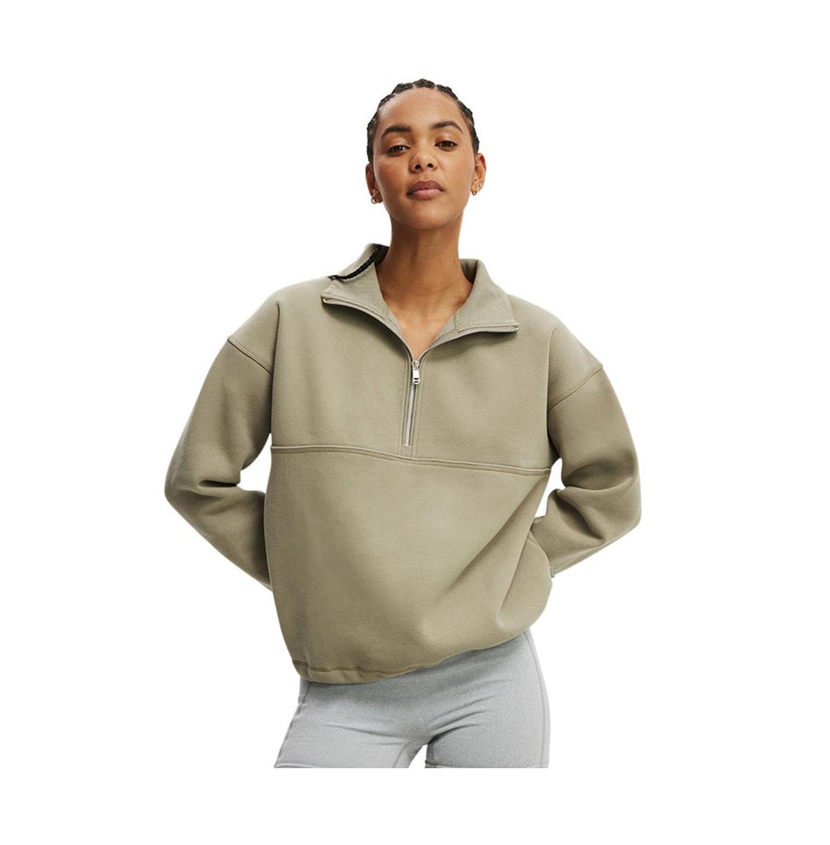 Cotton On Womens Plush Essential Half Zip Jumper Product Image