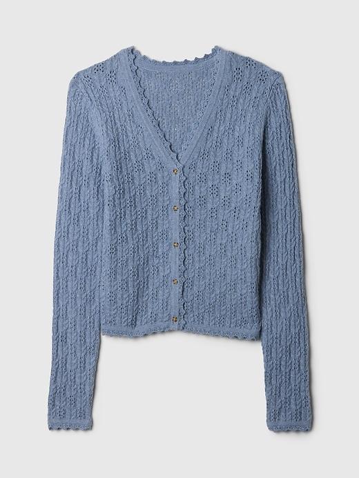 CashSoft Pointelle Cardigan Product Image