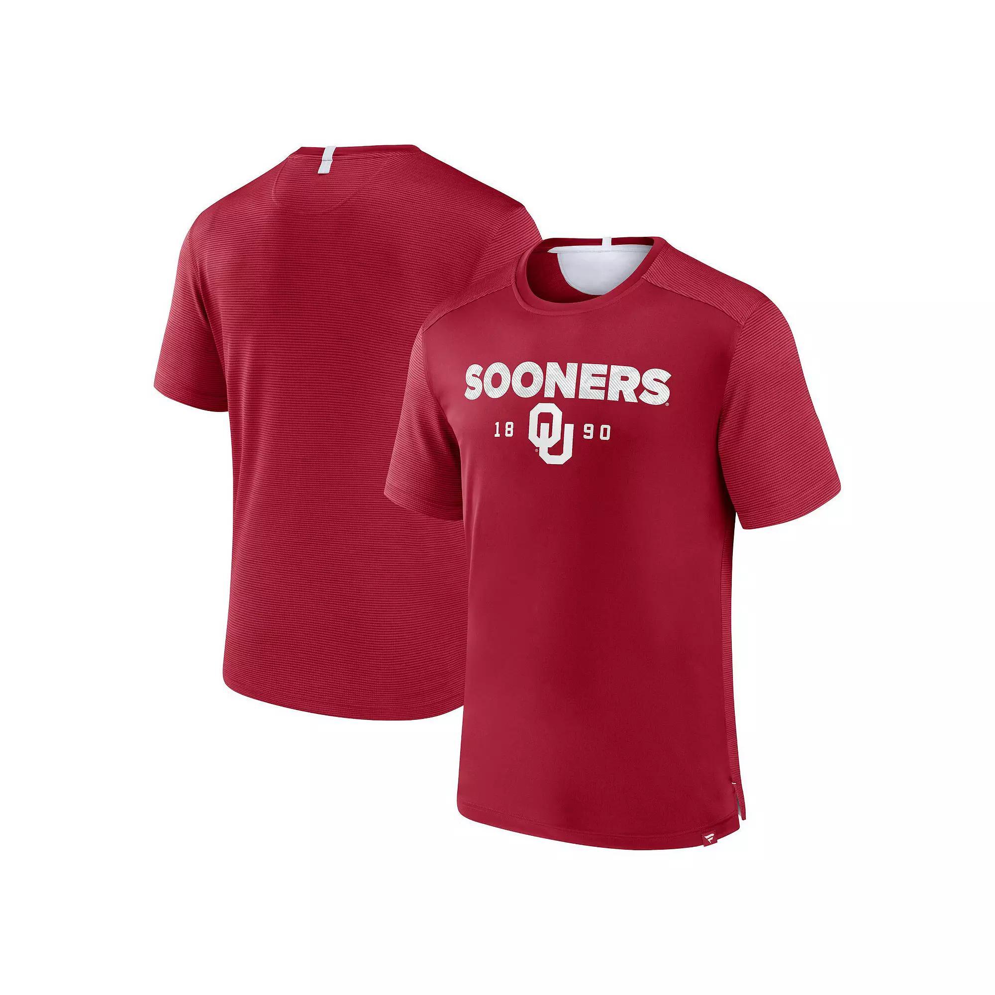 Men's Fanatics Branded Crimson Oklahoma Sooners Defender Rush T-Shirt,  Product Image