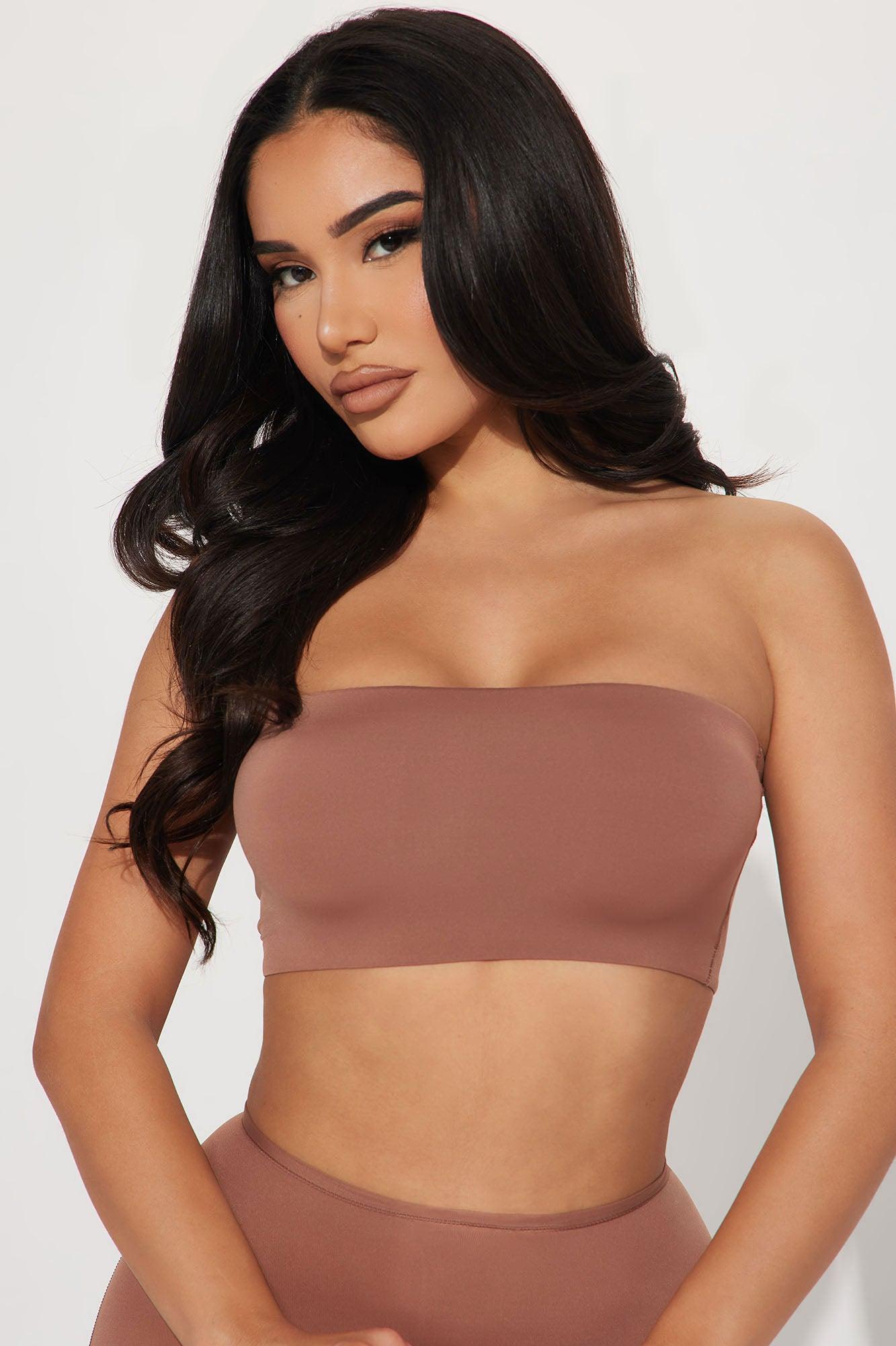 Light As A Feather Microfiber Bandeau - Mocha Product Image