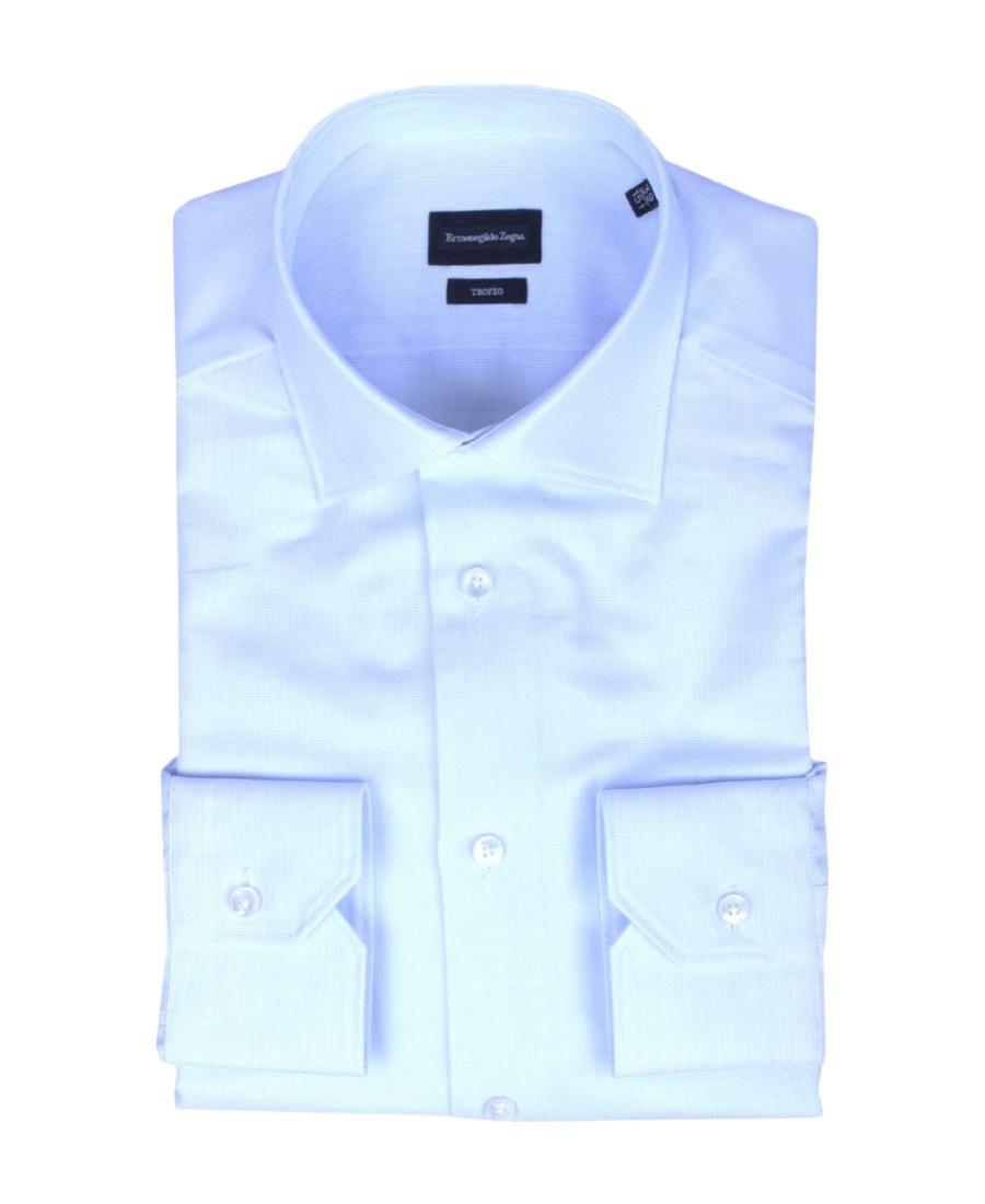 ZEGNA Pocket Long-sleeved Shirt In Blue Product Image