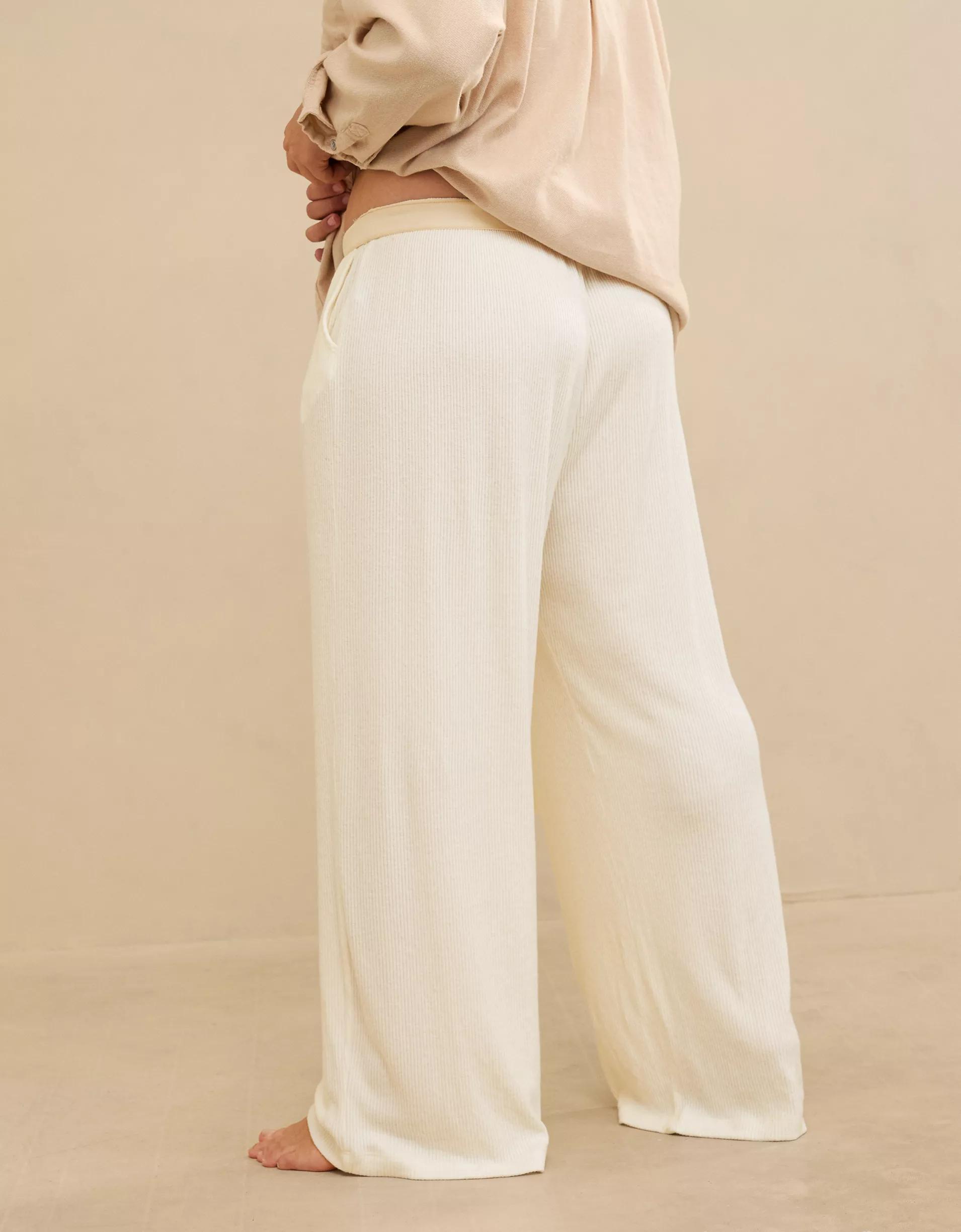 Aerie Off-Duty Cozy Knit Ribbed Trouser PJ Product Image