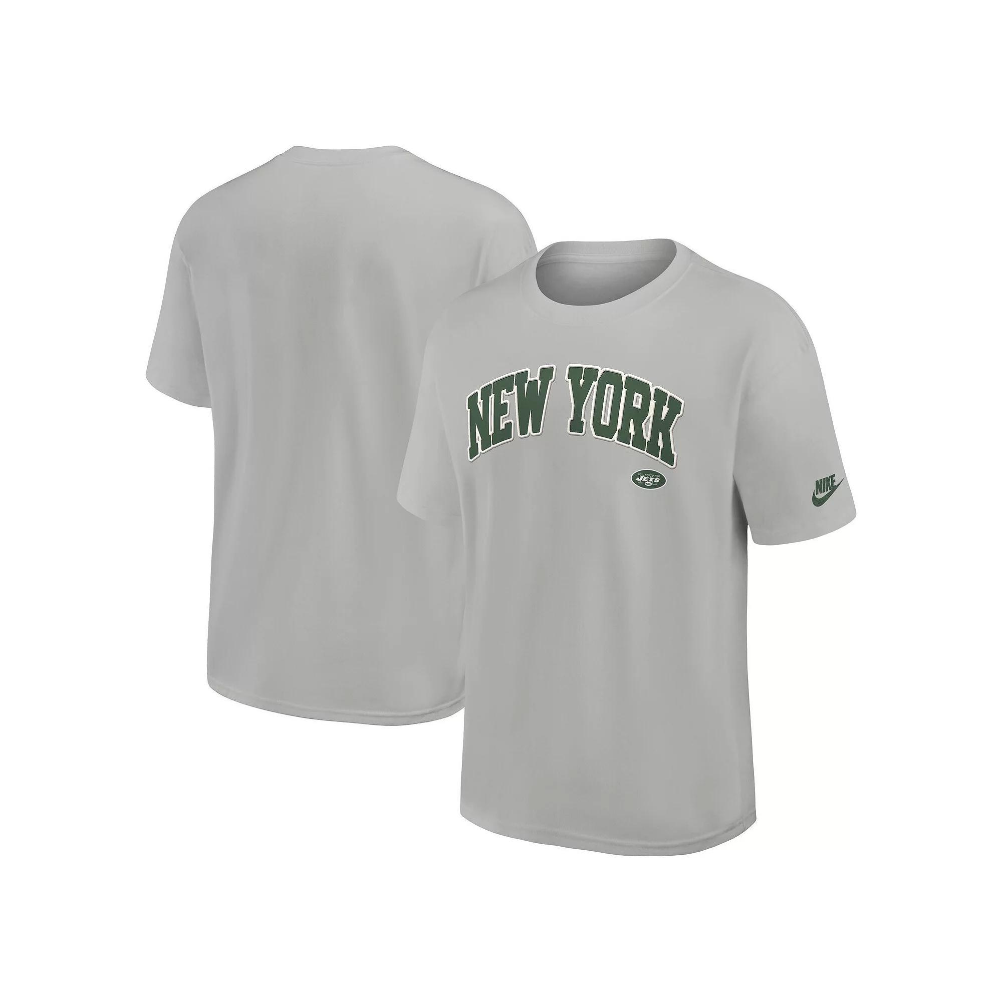 Men's Nike Silver New York Jets Rewind Max90 Statement T-Shirt,  Product Image