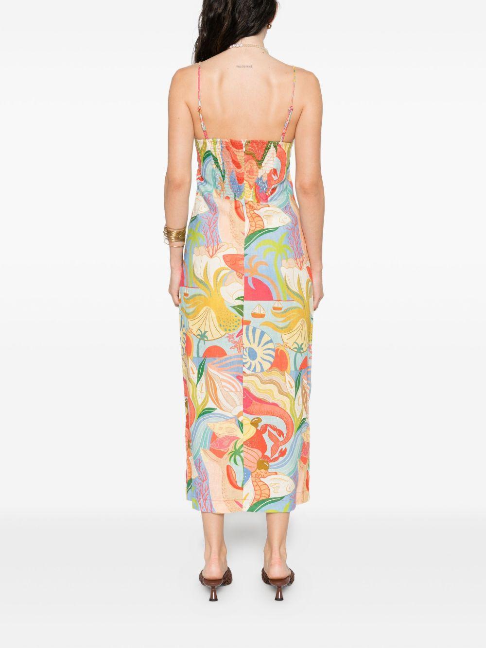 graphic-print midi dress Product Image