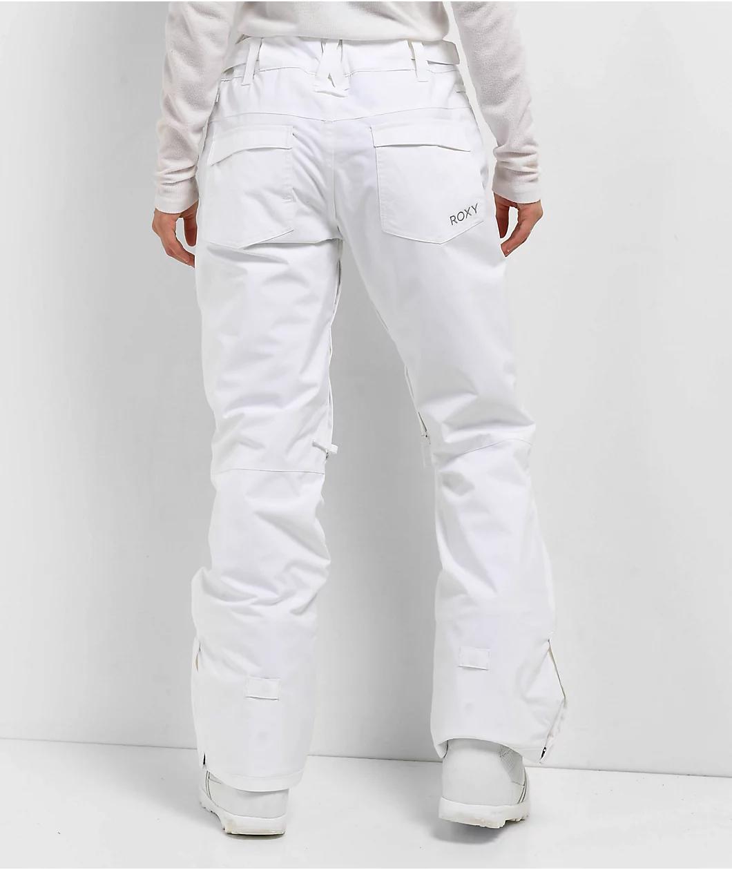 Roxy Backyard White 10K Snowboard Pants Product Image