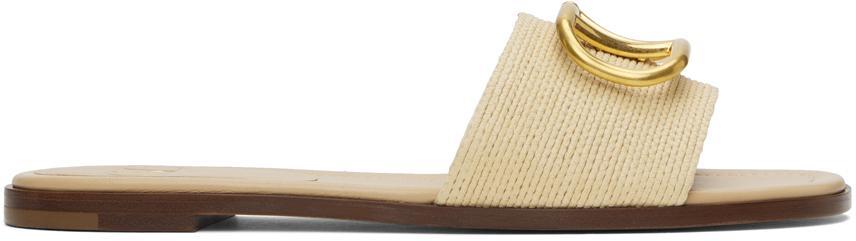 VALENTINO GARAVANI Beige Vlogo Sandals In 0ne Naturale Product Image