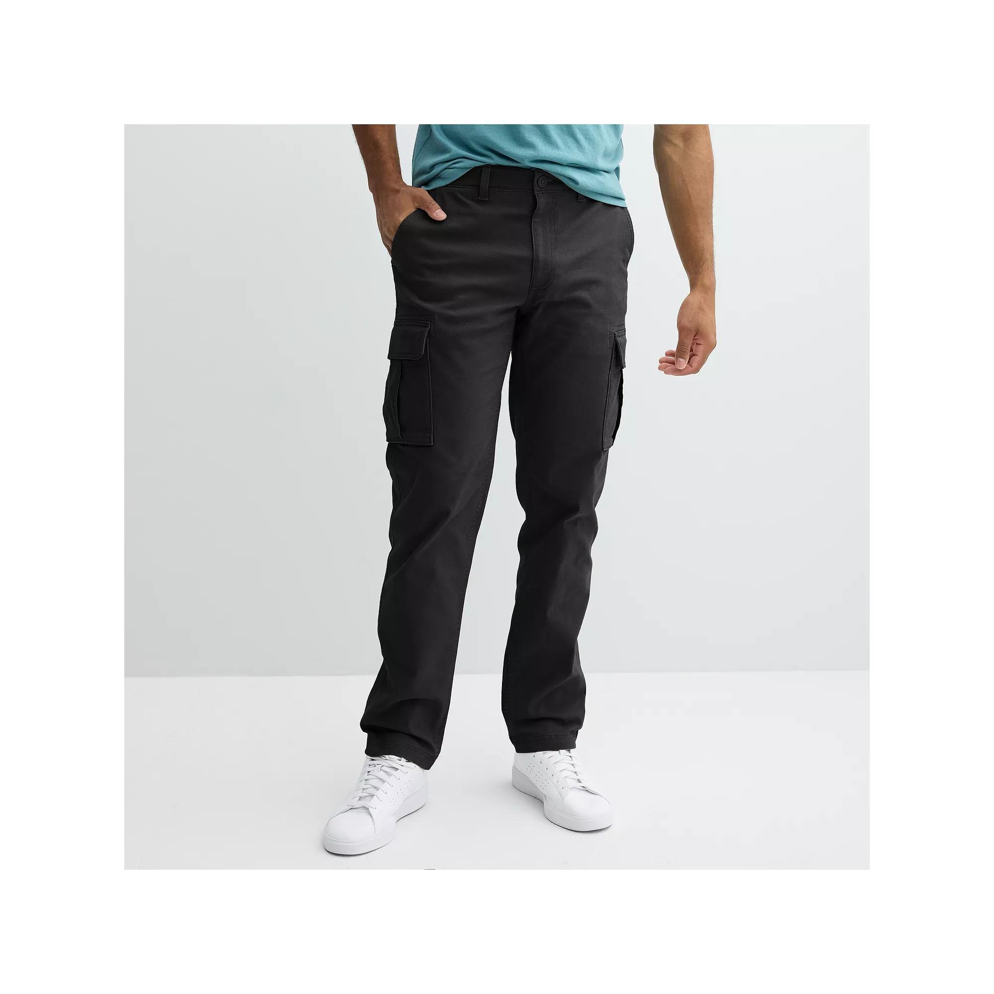 Men's Sonoma Goods For Life® Canvas Cargo Pants, Size: 38 X 32, Black Product Image