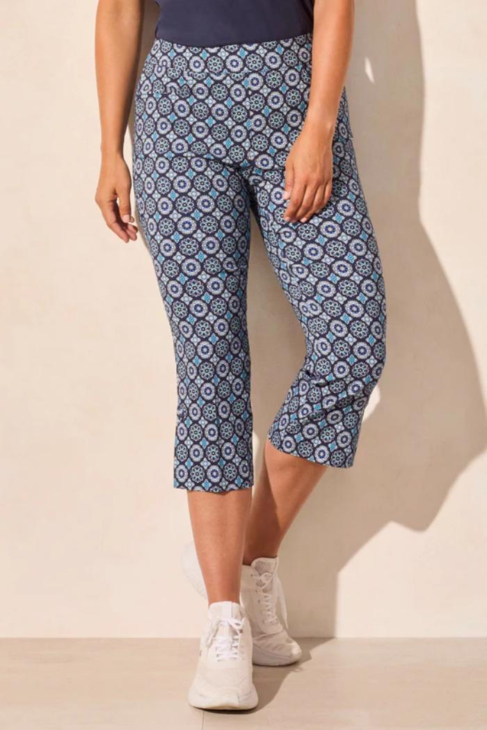 Pull On Capri with Self Button Vent Product Image