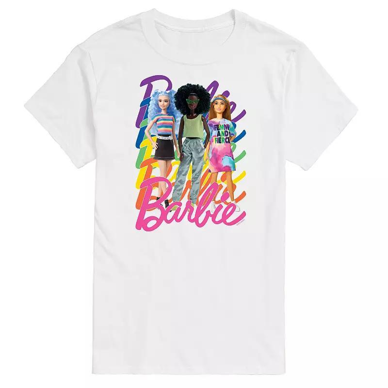 Big & Tall Barbie® Pride Rainbow Logo Graphic Tee, Men's,  Product Image