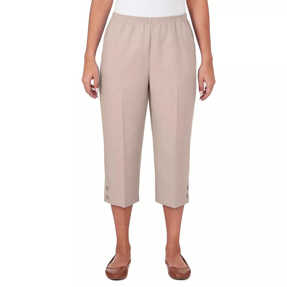Women's Alfred Dunner Button Hem Denim Capri Pant, Size: 10 Product Image