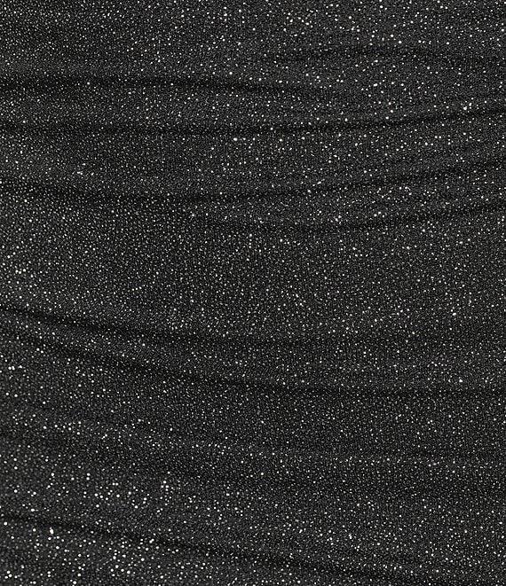 Midnight Doll Glitter Knit Spaghetti Strap Cowl Neck Bodycon Dress Product Image