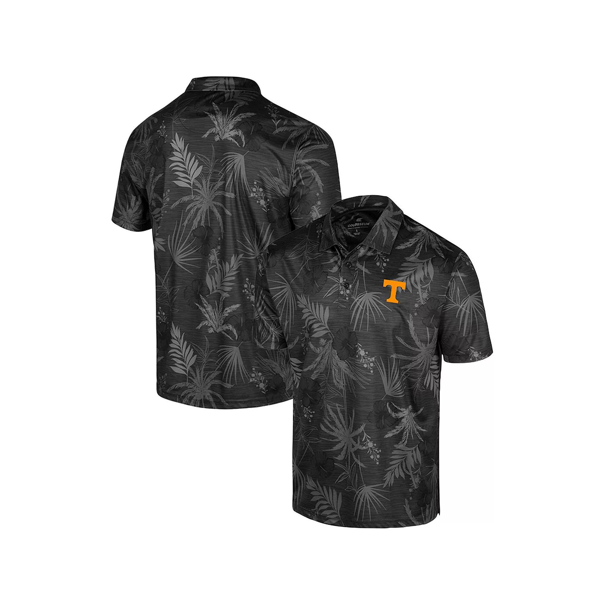 Men's Colosseum Black Tennessee Volunteers Big & Tall Palms Polo,  Product Image