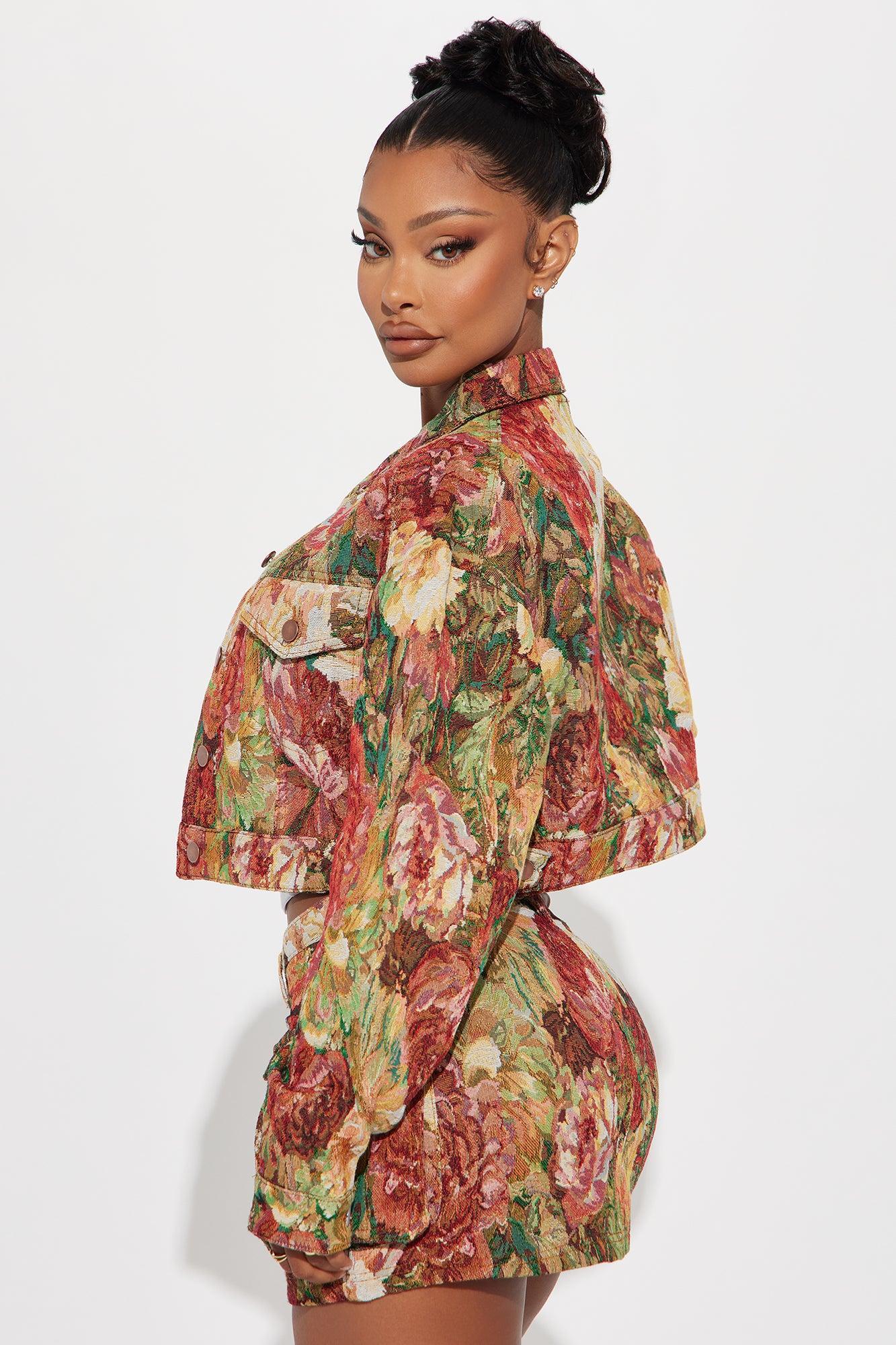 Tea Time Jacquard Jacket - Multi Color Product Image