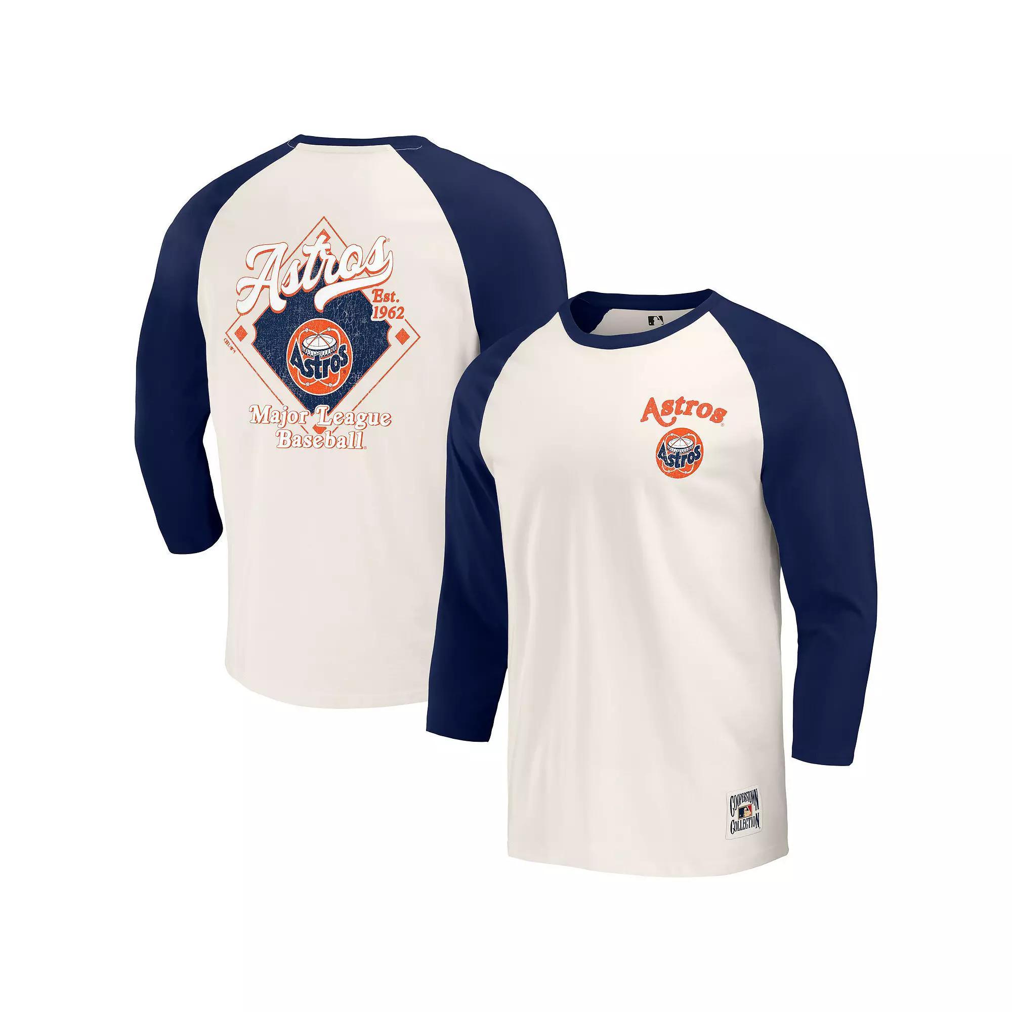 Men's Darius Rucker Collection by Fanatics Navy/White Minnesota Twins Cooperstown Collection Raglan 3/4-Sleeve T-Shirt, Size: Medium, Blue Product Image