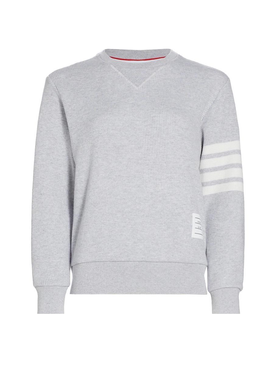 Womens Waffled Cashmere & Wool Four-Bar Sweater Product Image