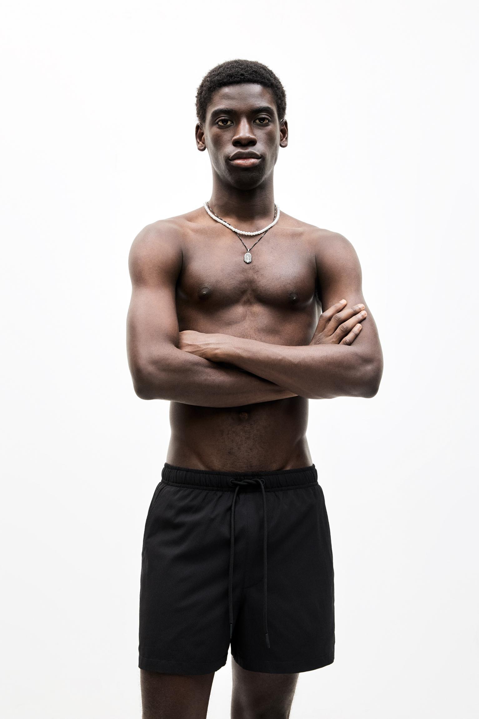 Textured fabric board shorts Product Image