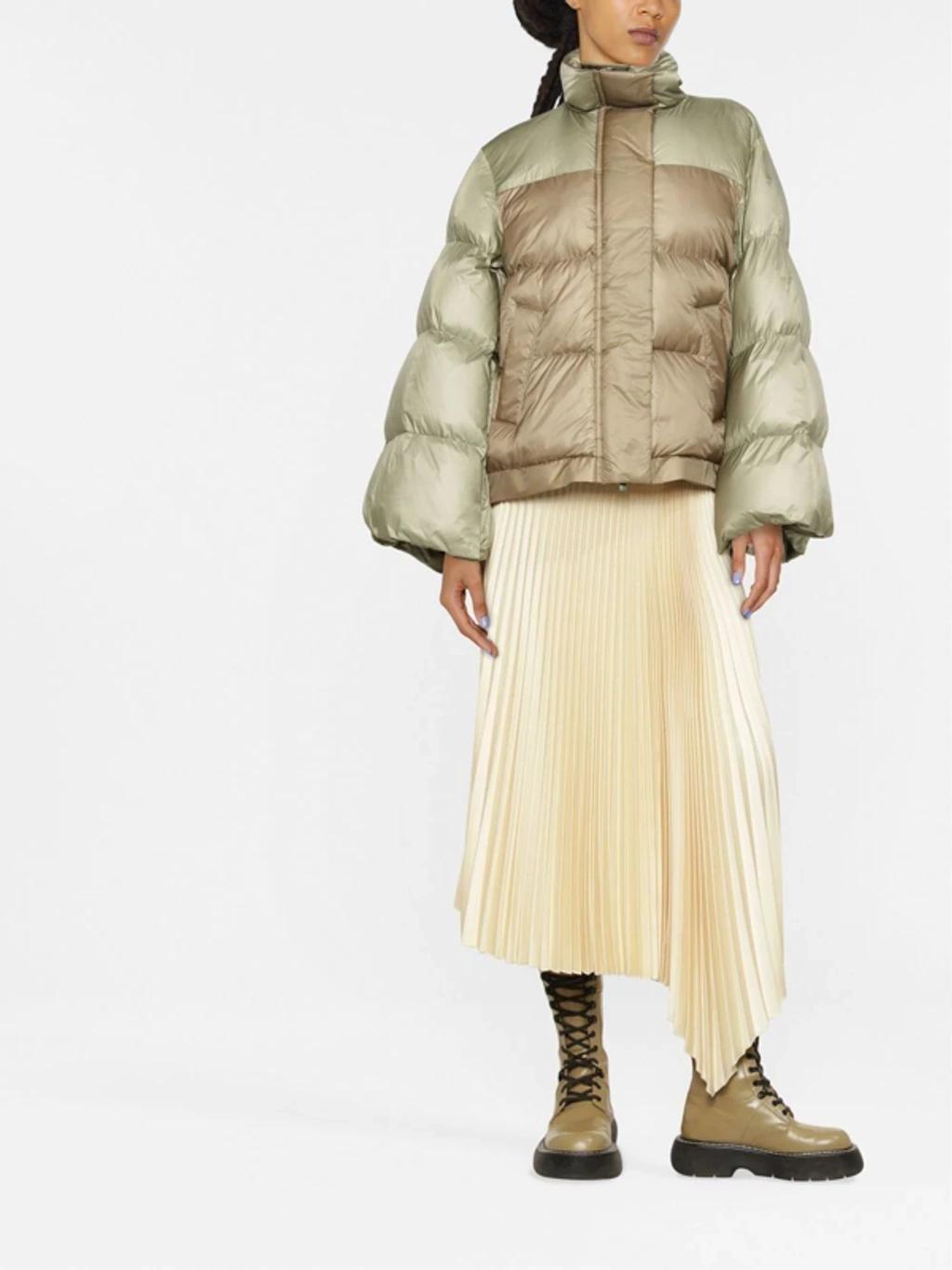 SACAI Bell Sleeves Puffer Jacket In Brown Product Image