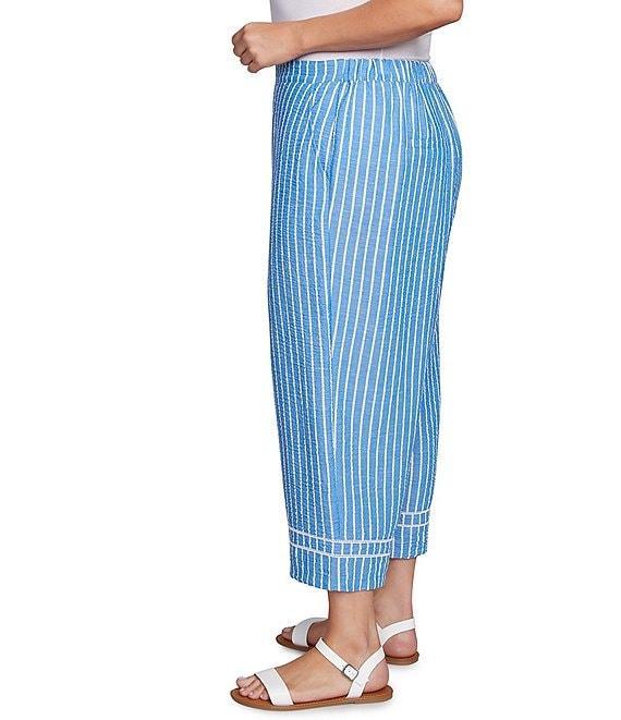 Ruby Rd. Plus Size Stripe Wide Leg Pull-On Pants Product Image
