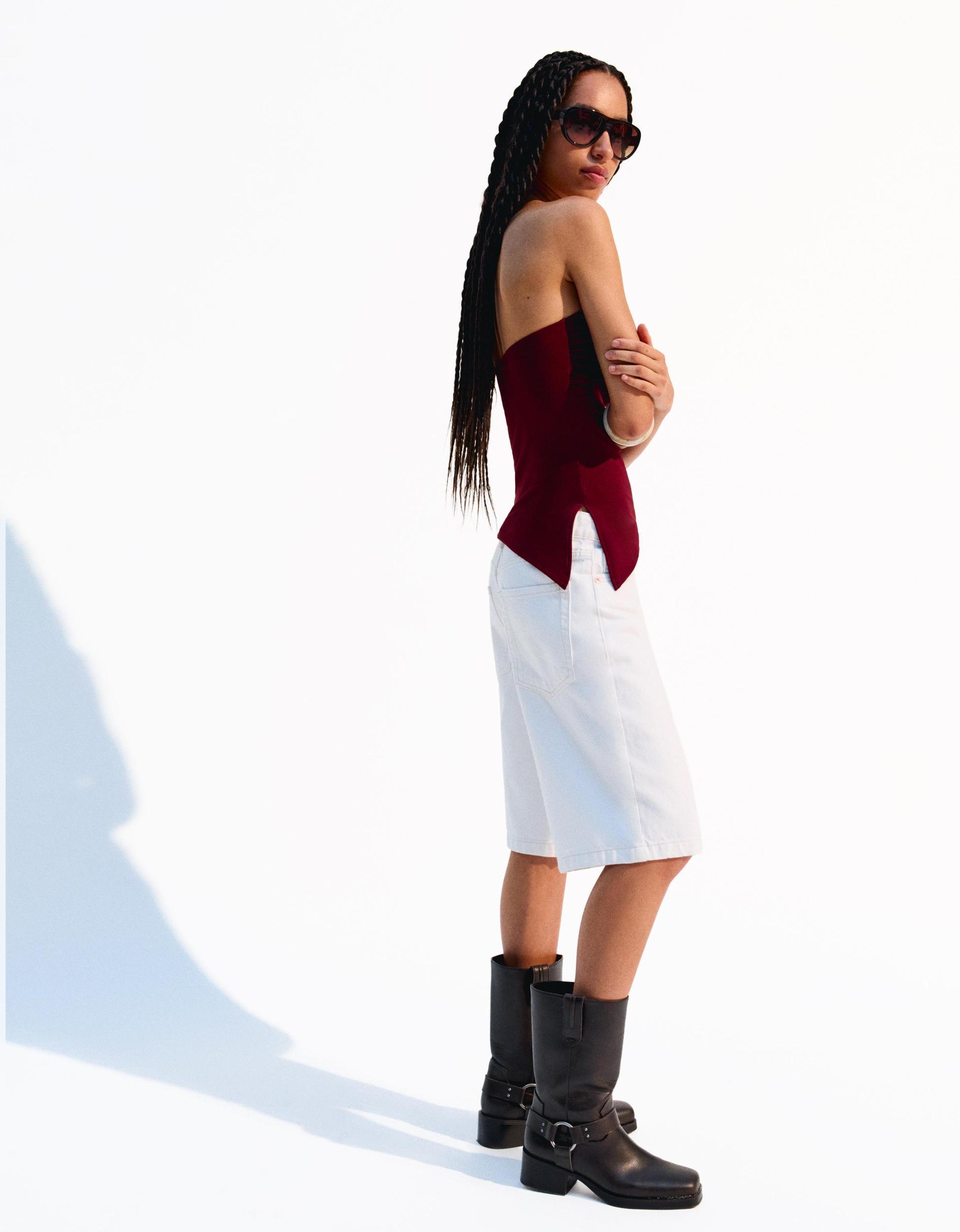 Bandeau top with gathered detail Product Image