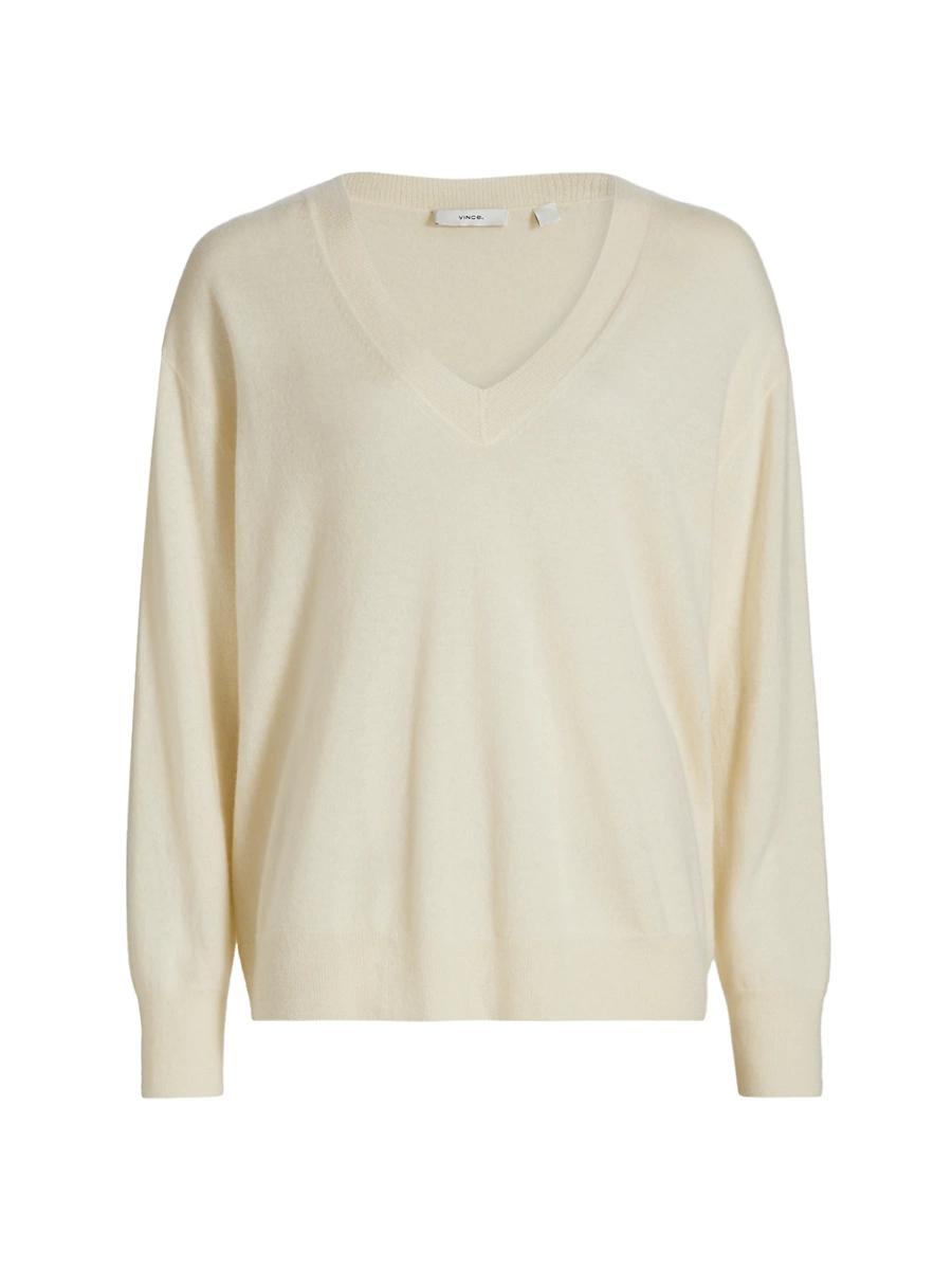 Cashmere-Silk Deep V-Neck Sweater Product Image