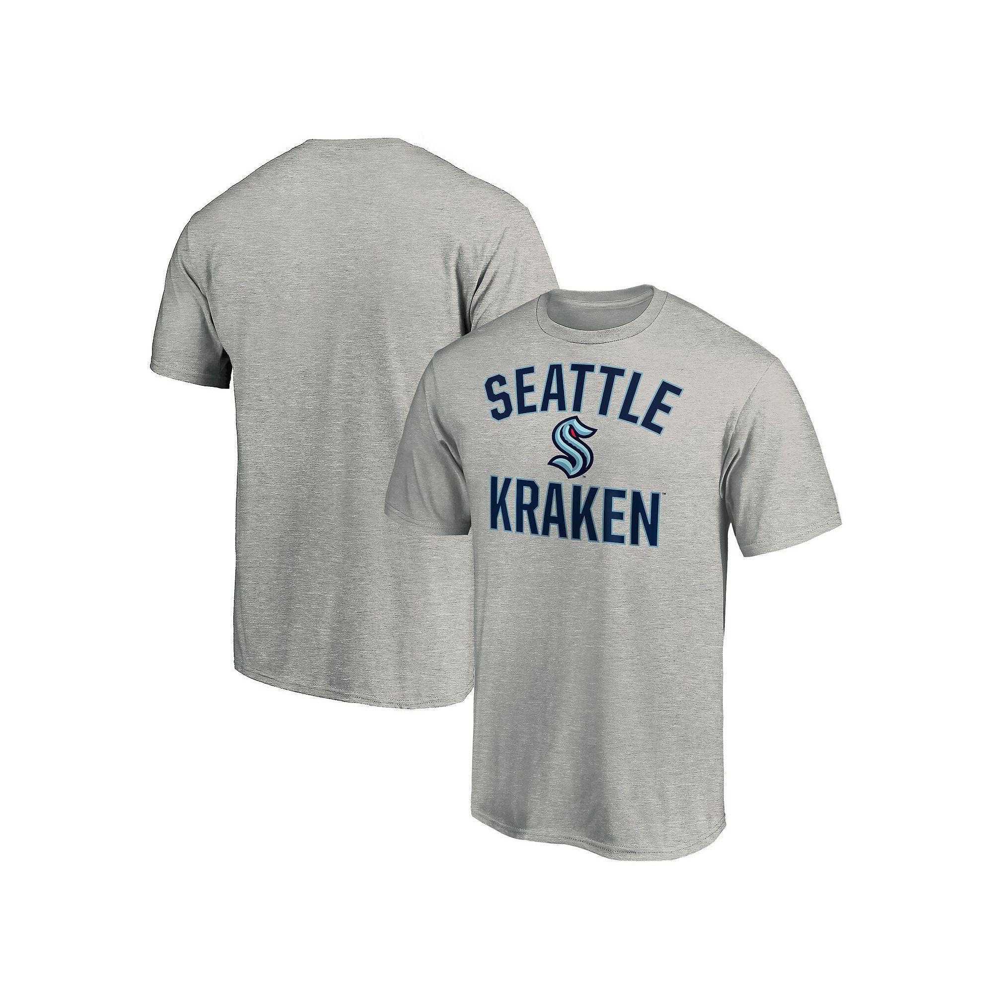 Men's Fanatics Branded Heather Gray Seattle Kraken Victory Arch T-Shirt,  Product Image