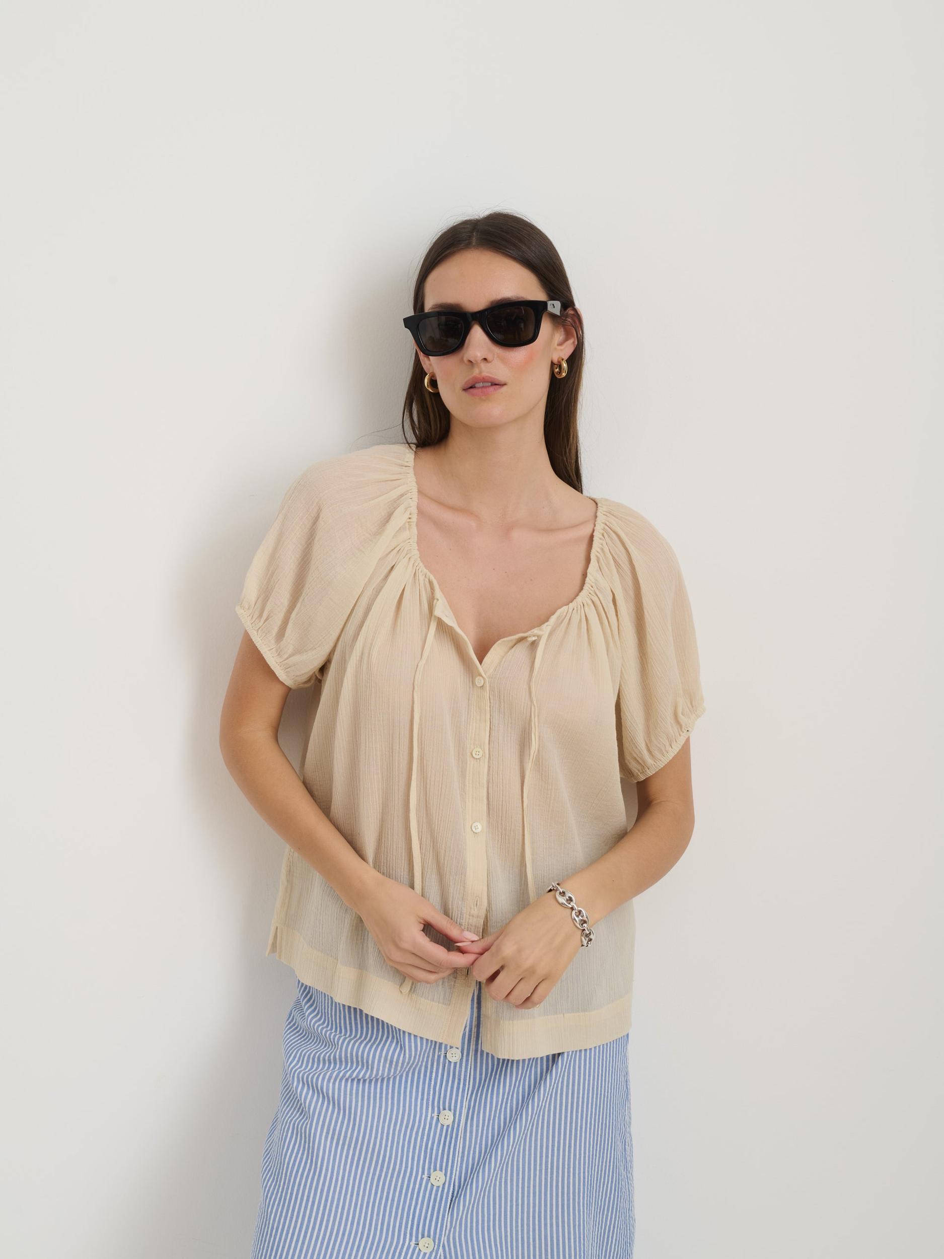 Rose Top In Crinkle Cotton Product Image