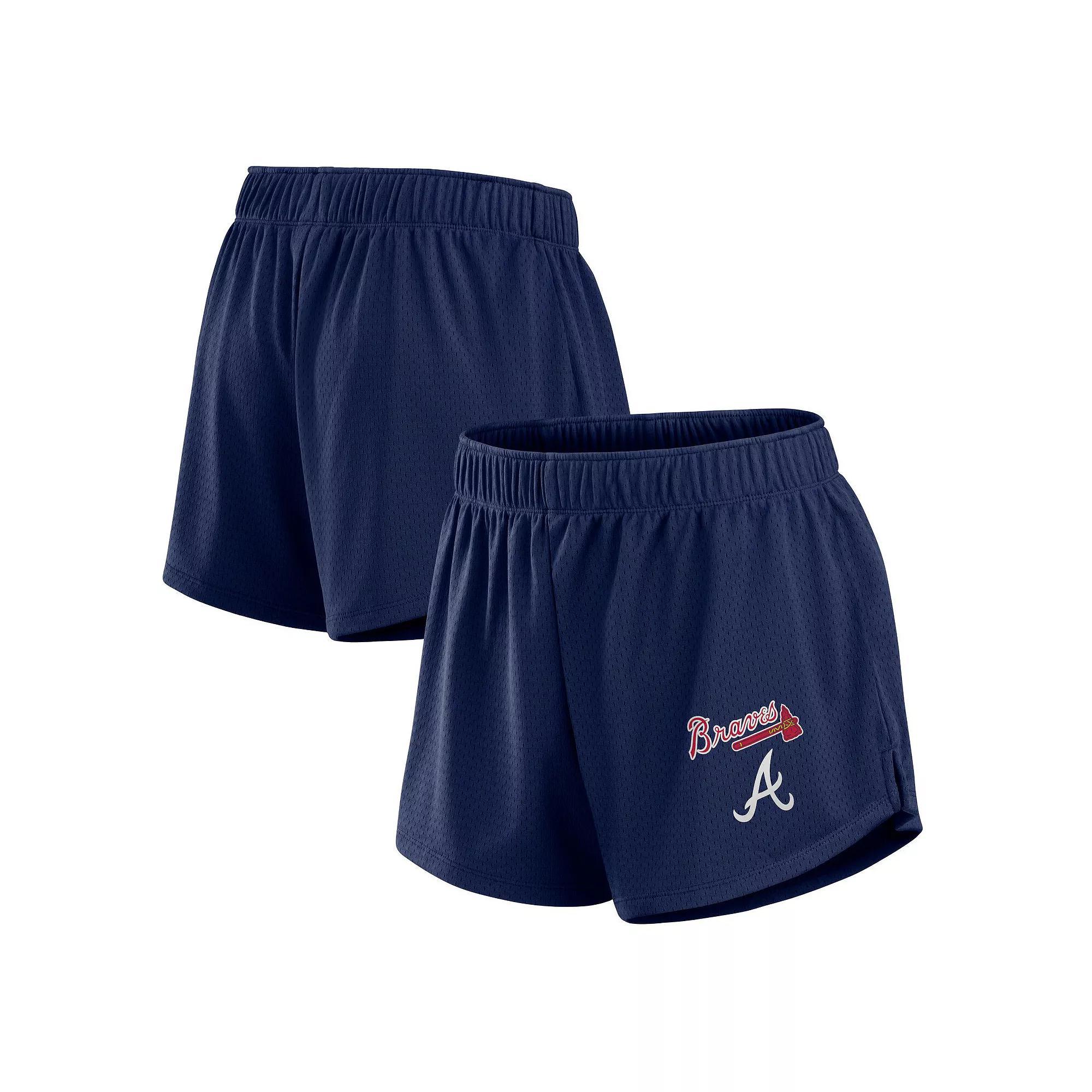 Women's Fanatics Navy Atlanta Braves Mesh Shorts, Size: Small, Blue Product Image