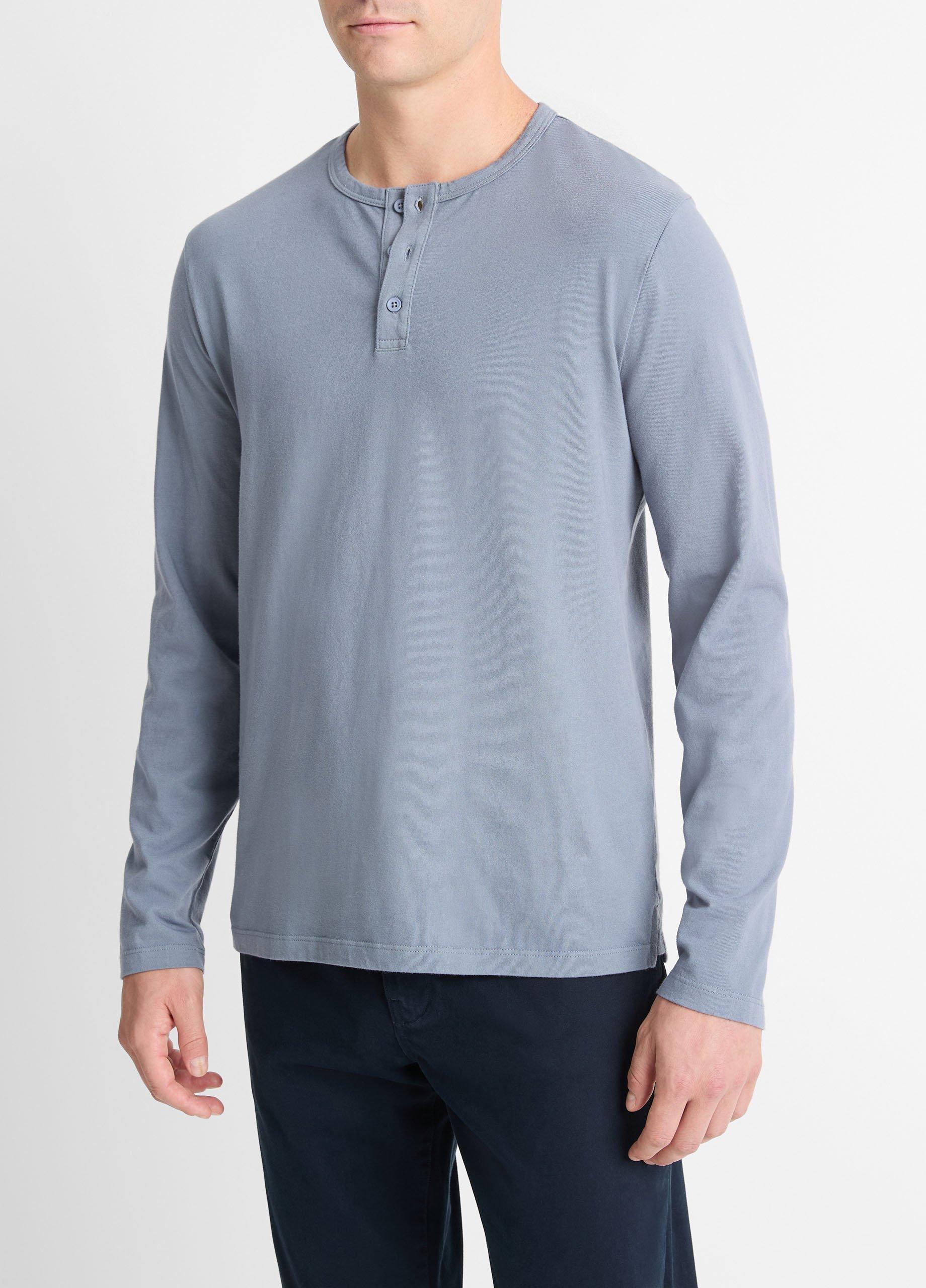 Garment Dye Cotton Long-Sleeve Henley Product Image