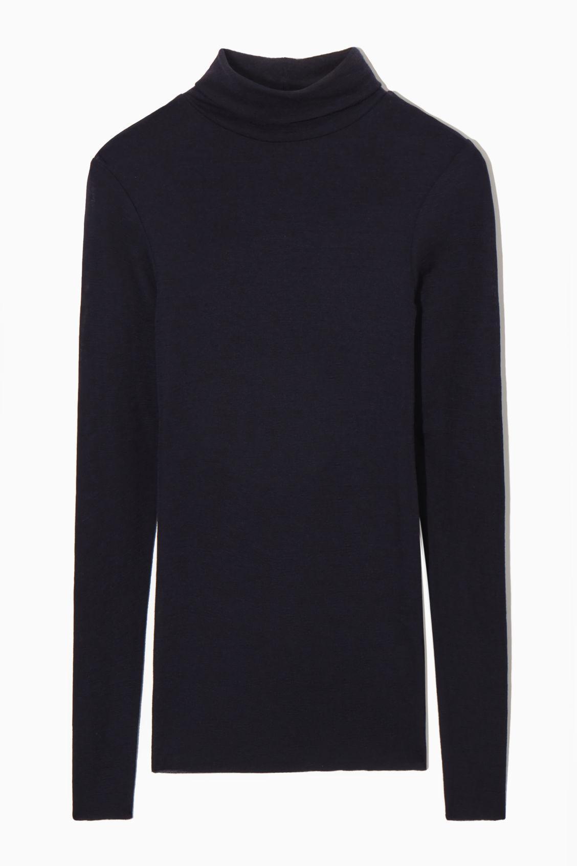 MERINO WOOL TURTLENECK TOP Product Image