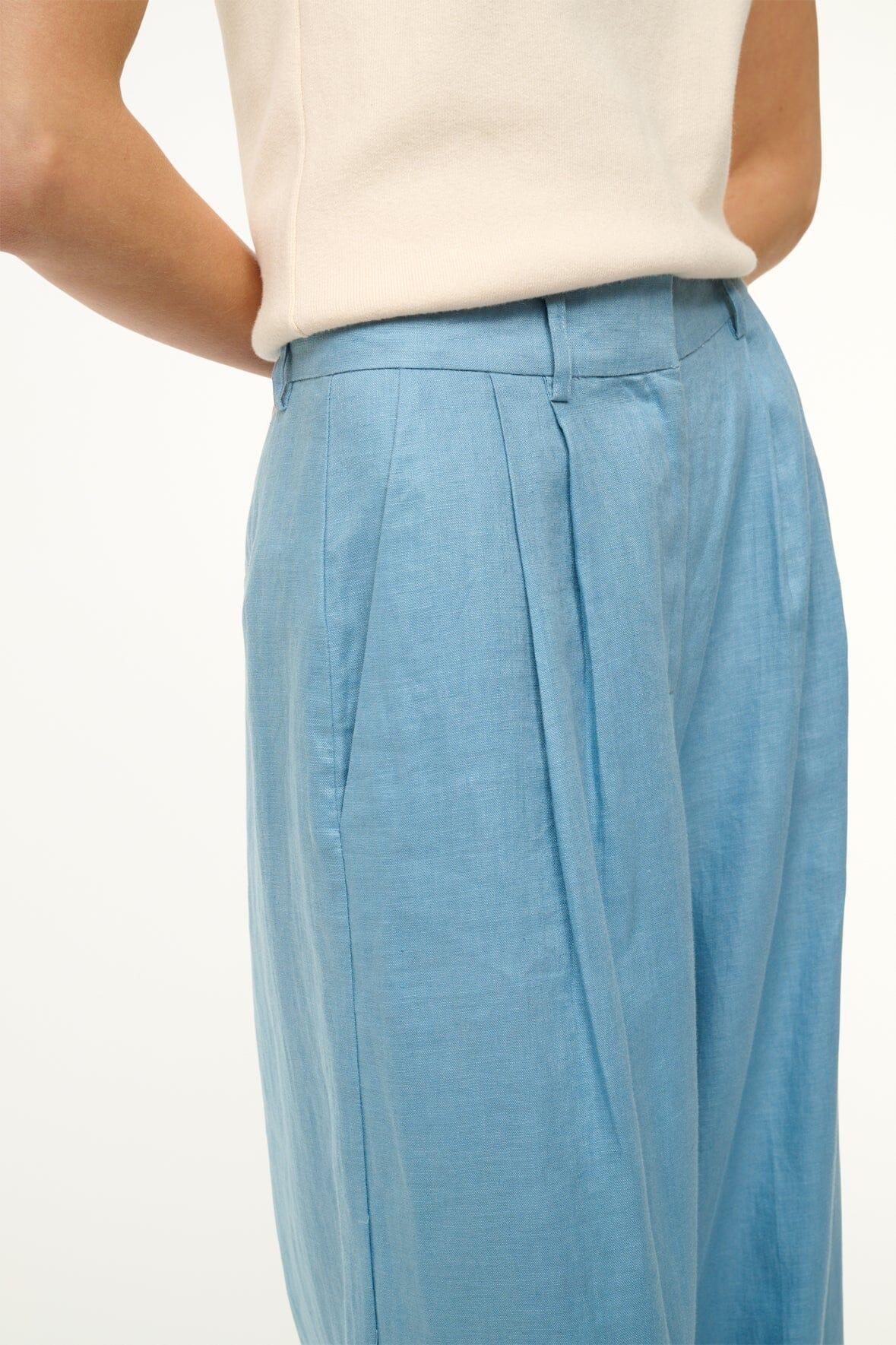 SASHA LINEN PANT | SLATE BLUE Product Image