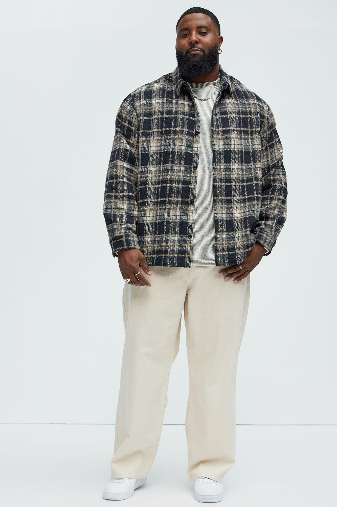 Tondo Plaid Button Up Shirt - Black/combo Product Image