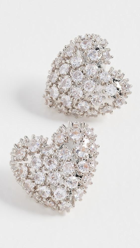 Justine Clenquet Heart Crystal Earrings | Shopbop Product Image