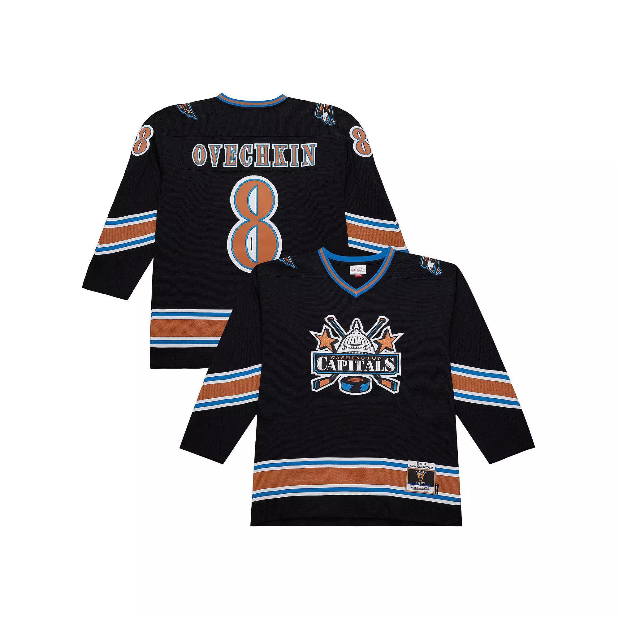 Men's Alexander Ovechkin Black Washington Capitals 2005-06 Power Play Jersey, Size: Small Product Image