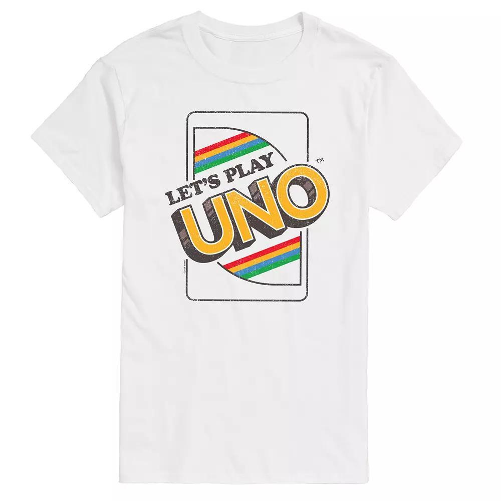 Big & Tall UNO Lets Play Vintage Graphic Tee, Men's, Size: 4XB, White Product Image