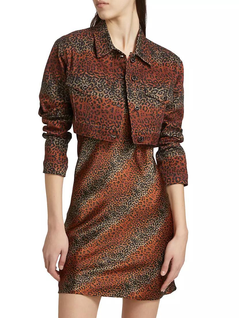 Leopard Crop Jacket Product Image