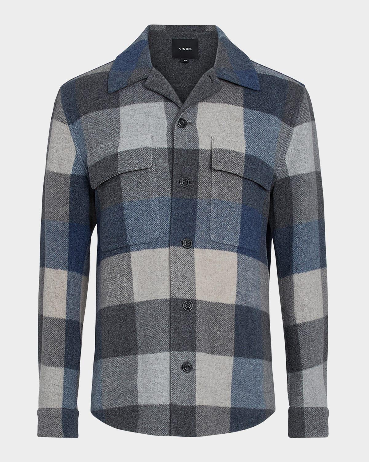 Mens Plaid Splittable Overshirt Product Image