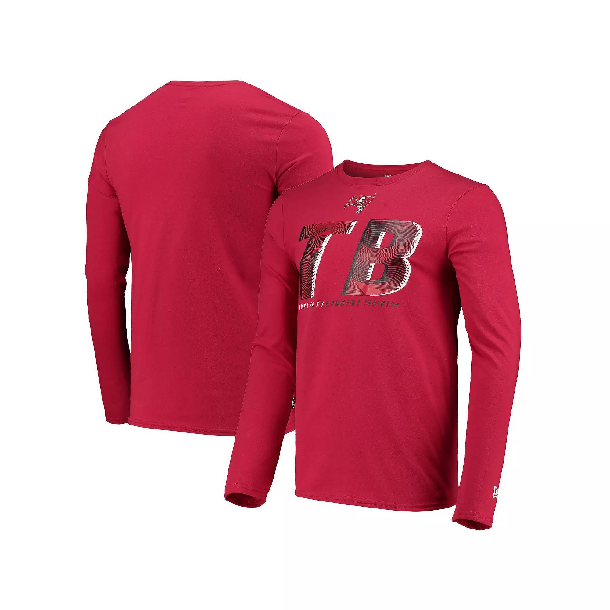 Men's New Era Red Tampa Bay Buccaneers Combine Authentic Static Abbreviation Long Sleeve T-Shirt, Size: 2XL Product Image