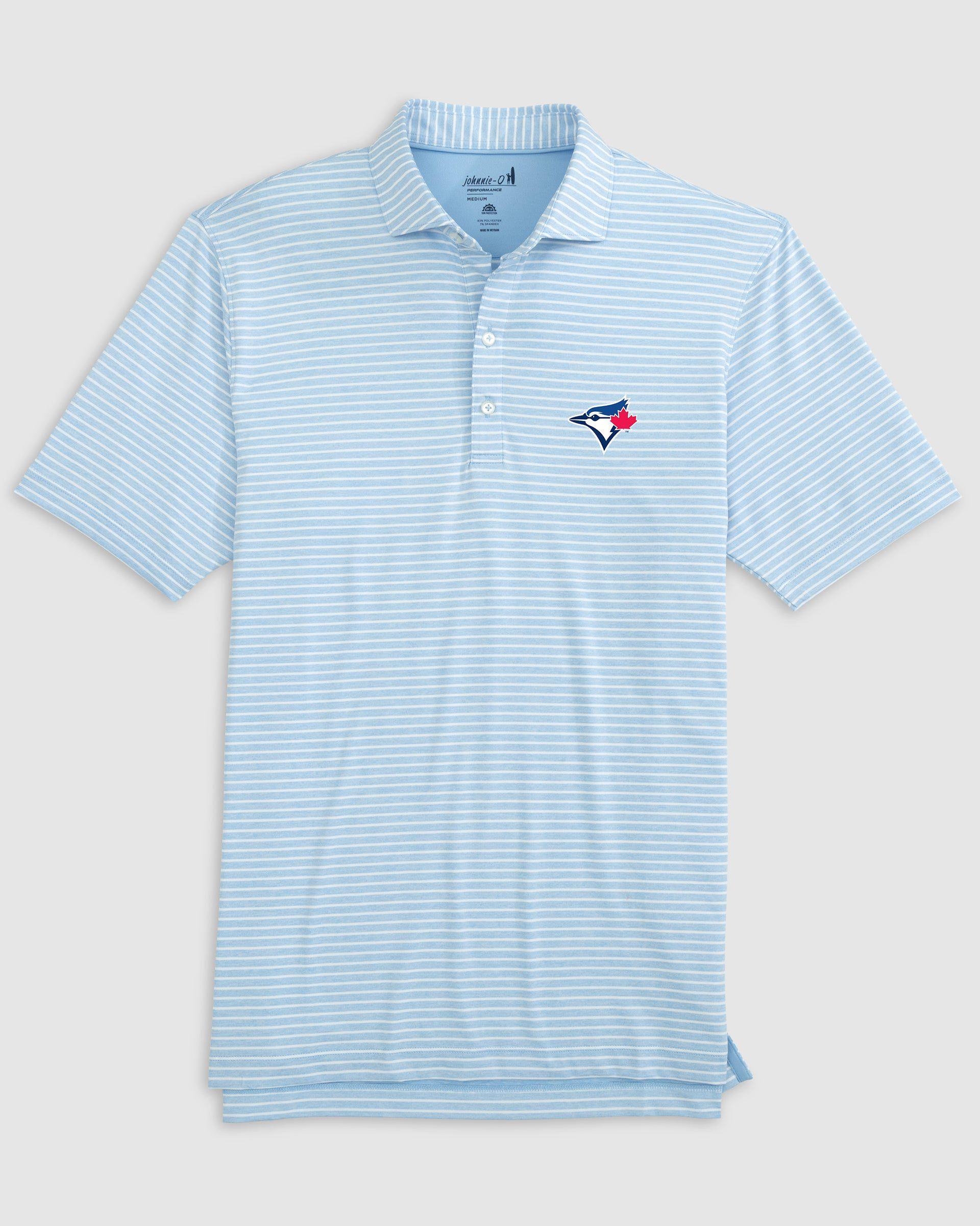 johnnie-O Toronto Jays Clipperr Striped Jersey Performance Polo Product Image