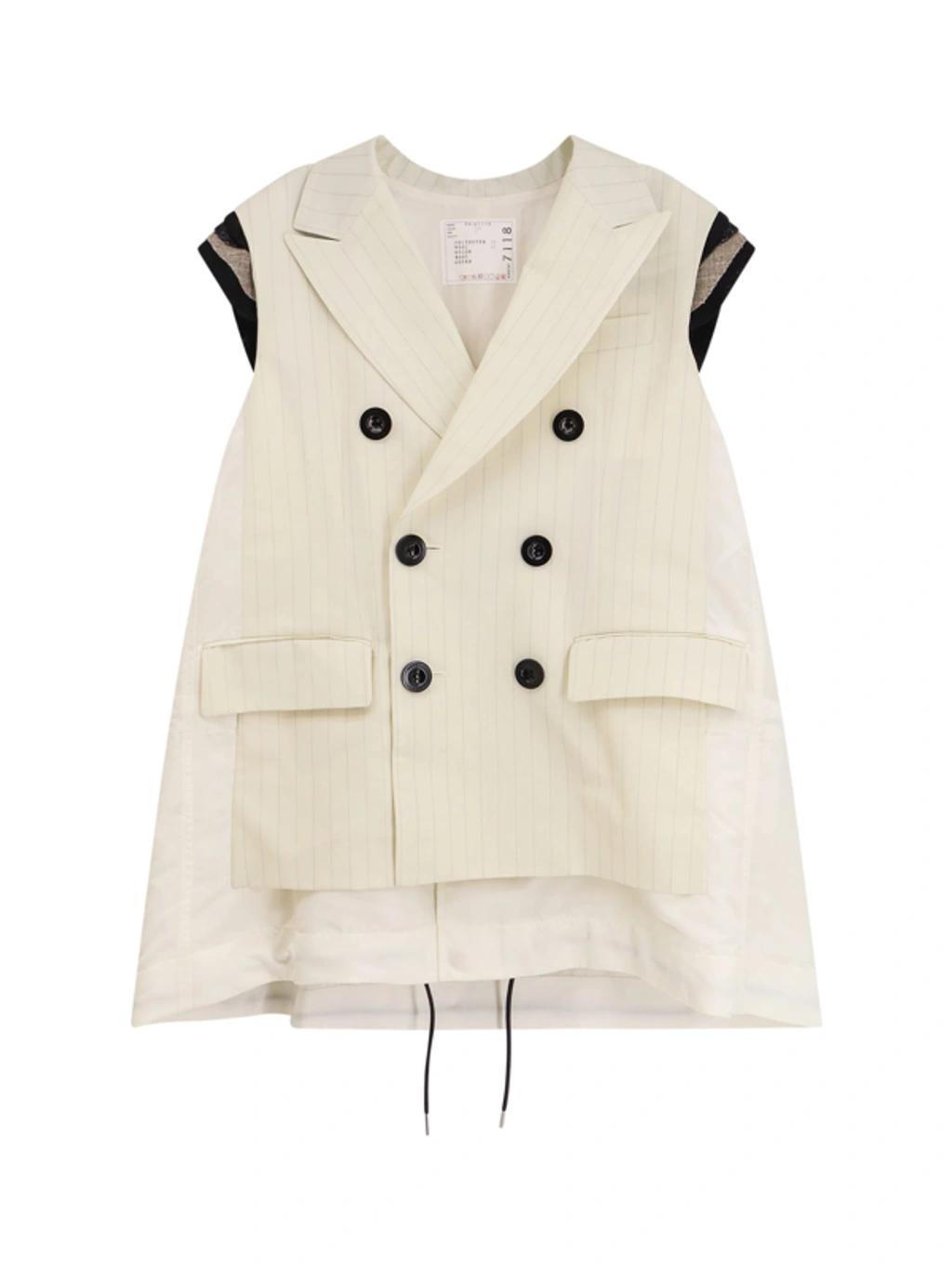 SACAI Vest In White Product Image