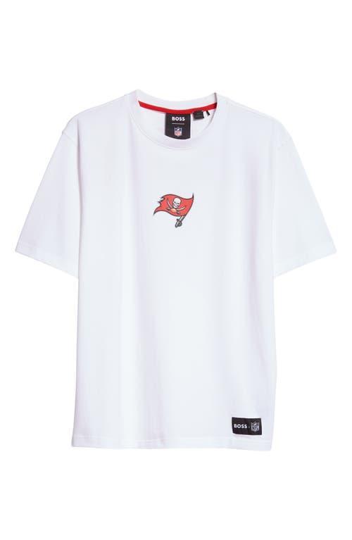 HUGO BOSS Boss X Nfl Stretch-cotton T-shirt With Special Branding In Bucs Product Image