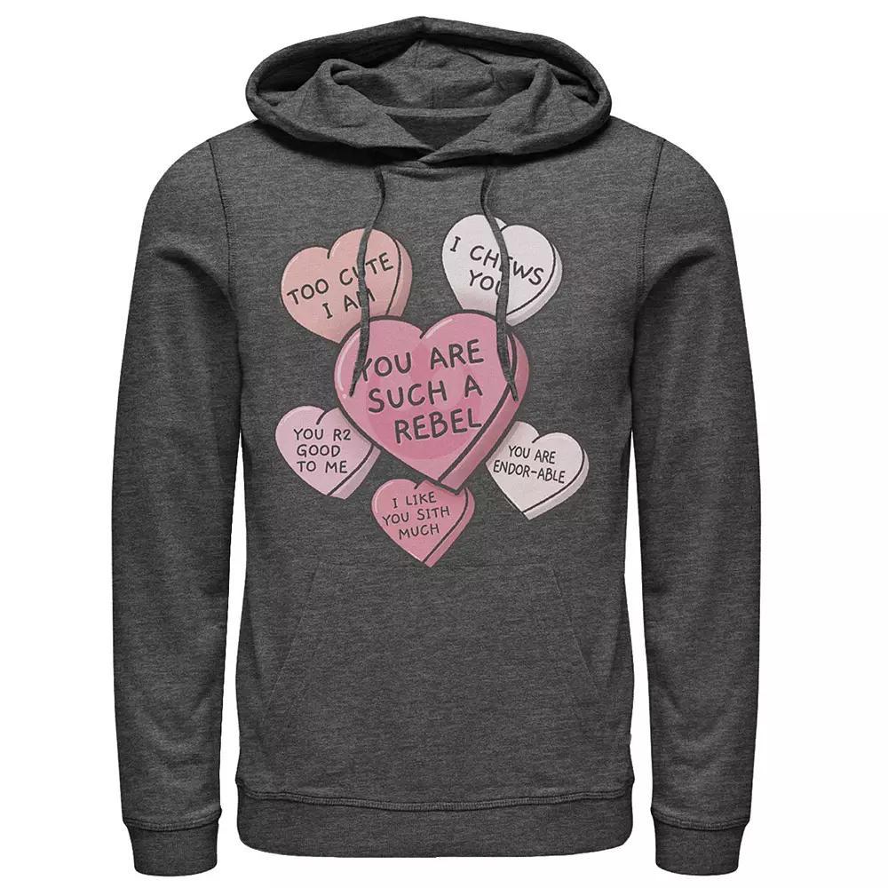 Men's Star Wars Valentine's Day Candy Heart Quotes Hoodie,  Product Image