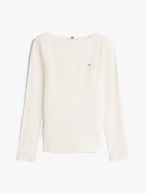 Ribbed Boatneck Top Product Image