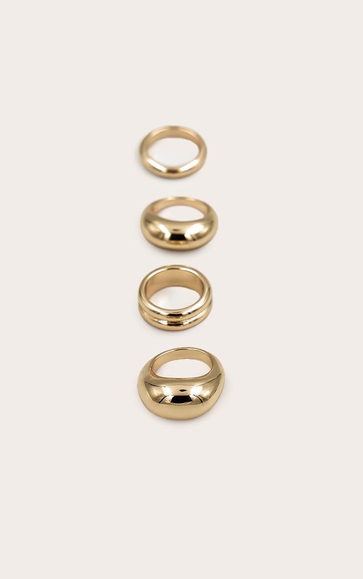 Gold Chunky Multi-pack Rings Product Image