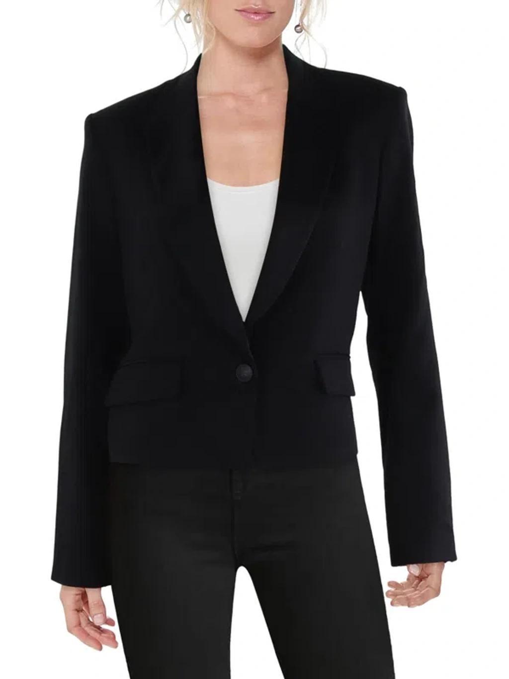 RAG & BONE Womens Wool Suit Separate One-button Blazer In Black Product Image