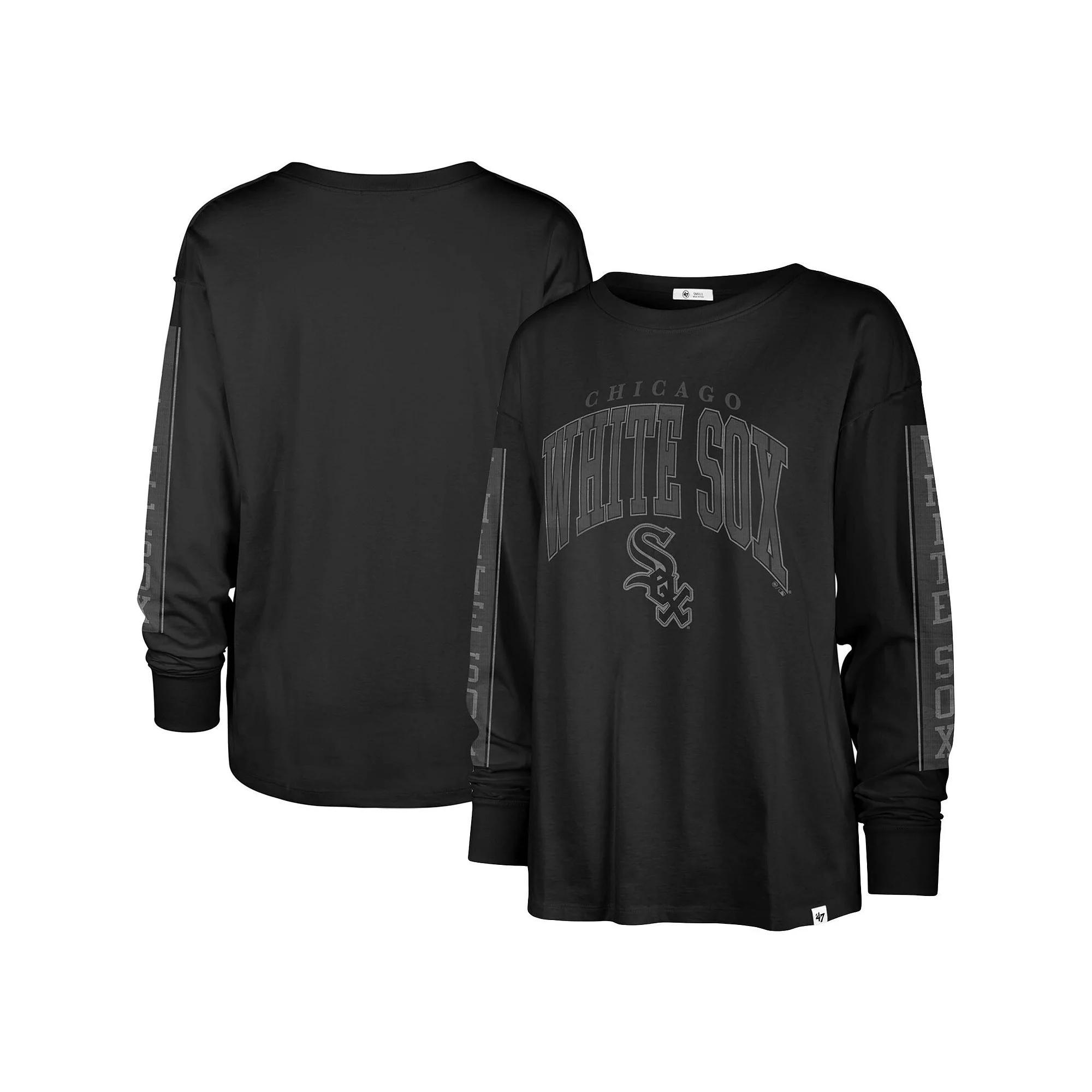 Women's '47 Black Chicago White Sox Statement Long Sleeve T-Shirt,  Product Image